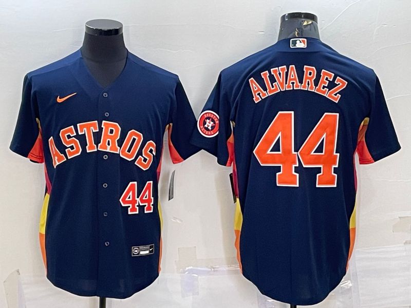 Men Houston Astros #44 Alvarez Blue Game Nike 2022 MLB Jersey->houston astros->MLB Jersey